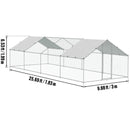 SucceBuy Large Metal Chicken Coop Walk-in Chicken Runs for Yard Spire Hen for Outdoor Backyard Farm Duck Rabbit Cage Poultry Pen