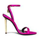 Designer Padlock Women Sandals Sexy Black 10CM High Heel Party Dress Shoes Pointed Toe Ankle Strap Gladiator Sandal Ladies Pumps