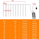 USB Festoon LED String Light 8 Mode Remote Christmas Fairy Garland Curtain Light Decor For Home Holiday Decorative New Year Lamp