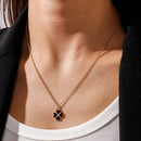 Simple Style Black Color Enamel Clover Necklaces & Pendants for Women Girl Femme Bijoux Colar Valentine's Day Trinket