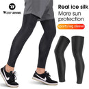 WEST BIKING Summer Cycling Leg Compression Sleeves Outdoor Sports Quick Dry Knee Protection Leggings Running Basketball Anti UV