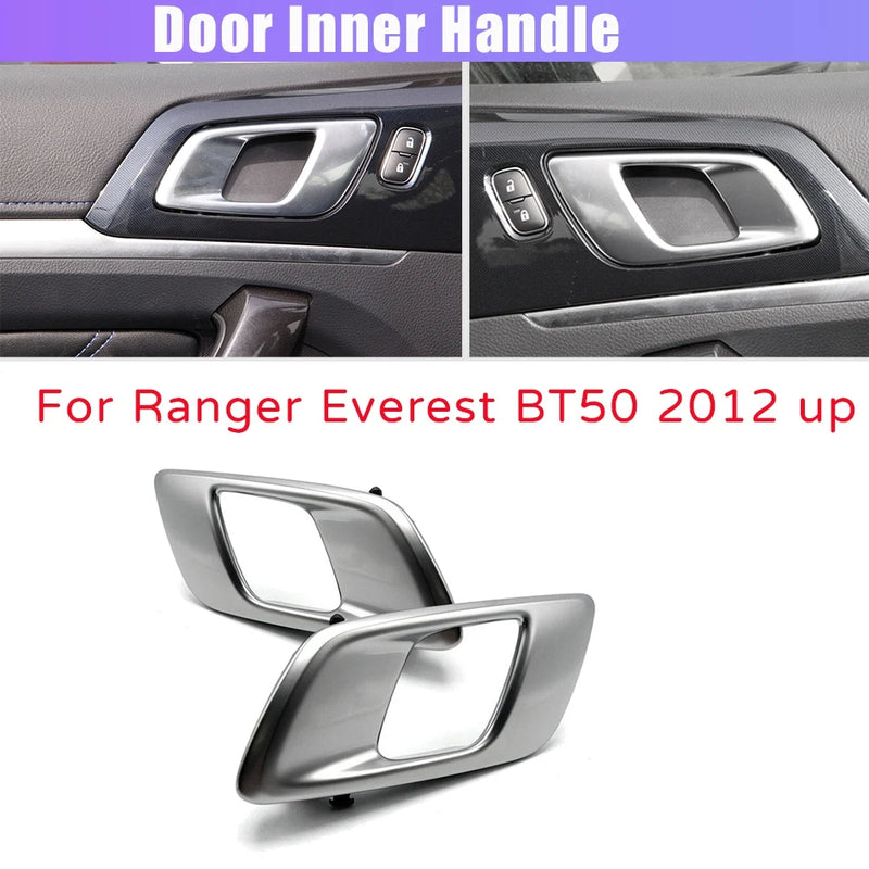 Right Car Interior Door Inner Handle for Ford Ranger 2012-2021 Everest 2015-2021 Mazda BT50 2012-2019 Silver Grey