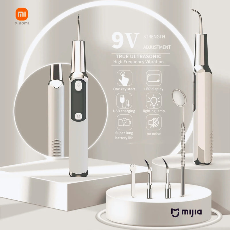 Xiaomi MIJIA Ultrasonic Dental Scaler Teeth Tartar Stain Tooth Calculu Remover Electric Sonic Teeth Cleaner Dental Stone Removal