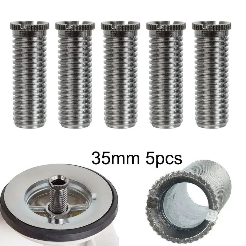 1/2/5pc 35/45mm Kitchen Sink Basket Strainer Screws Stainless Steel Plug Screw Bolt Threaded Screw Connector Kitchen Fixture