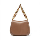 BEAU TODAY Shoulder Handbags Women Leather Texture Acrylic Chain Hand Carry Simple Female Shoulder Messenger Bags 62036