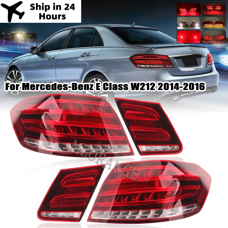 LED Tail Lights For Mercedes-Benz E Class W212 E350 E300 E250 E63 2014-2016 Sedan Direct Replacement Car Lamp Assembly Tools