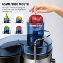 Juicer Machines, 400W Centrifugal Juicer Machines, 3-inch Wide Mouth Juicer Extractor Quick Juicing, 2 Speeds, 500ML Juice Cup