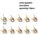 Stainless Steel Round Ball Post Earrings Stud Loops Earring Hooks Earplug  Fit Women DIY Earring Jewelry Making Christmas Craft