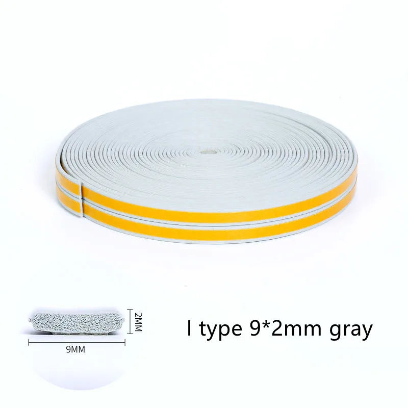 10 meters DIPE self-adhesive door and window sealing strip glass window anti-collision rubber strip foam sound insulation strip