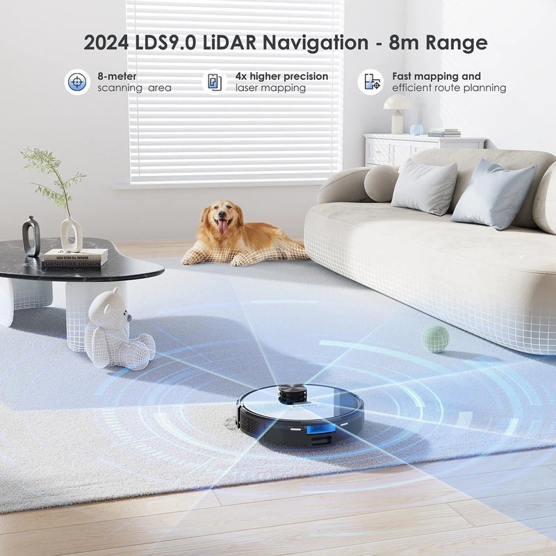 Lubluelu SL60 Plus Robot Vacuum Self Emptying, Hands-free Up To 60 Days, 4500pa Robot Vacuum And Mop Combo 3 In 1 Robotic Vacuum