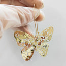 Europe and America exaggerated butterfly earring accessories brass material pressure irregular hollow butterfly earring