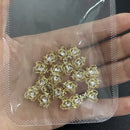 3D luxury zircon Star cross Nail Metal Charms 10pcs mermaid  bead nail jewelry  11*18mm Aolly Nail Art Crystal Gems Decorations