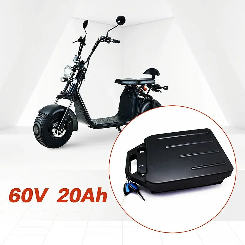 18650 Rechargeable 60v 20Ah Li Ion Battery for 1000w 1500w Citycoco X7 X8 X9 Trolling Motor Lithium Battery+ 3A Charger