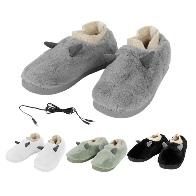 Electric Heating Shoes USB Heated Slippers Foot Warmer Boots Heated Slipper Boot For Men Women Warm Winter Christmas Gift