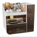 White Makeup Organizer with Semi Transparent Drawers