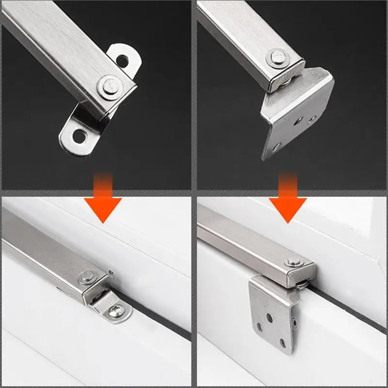 Stainless Steel Window Support Practical Telescopic Window Limiter Windproof Brace Stopper Angle Controller Window Accessories