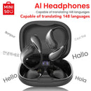 MINISO X33 Intelligent Wireless Headphones Face-to-Face Translation Bluetooth Earphones Wireless Headphones,13mm dynamic coil