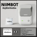 Niimbot B1 English Label Printer Portable Handheld Thermal Printer Mini Barcode QR Code Sticker Paper Color Rolls Maker Cable