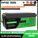 DATOUBOSS 12V 100Ah LiFePO4 Battery 1280Wh Lithium Battery with Improved 100A BMS 8000-15000 Deep Cycles Support in Series/Paral