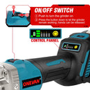 ONEVAN 5 Inch 125mm Brushless Electric Angle Grinder 6 Speed Cordless Polisher Multifunction Power Tools For Makita Battery Pin