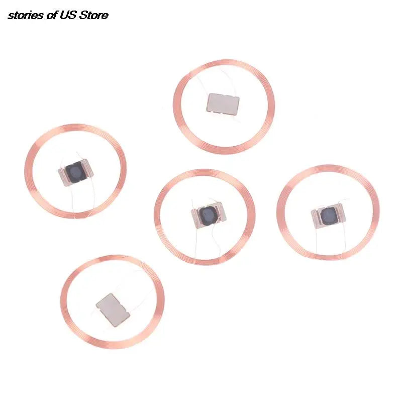 5pcs/set 13.56MHZ UID IC Card ID Rewritable Changeable Chip Keyfob RFID Self-adhesive Coil