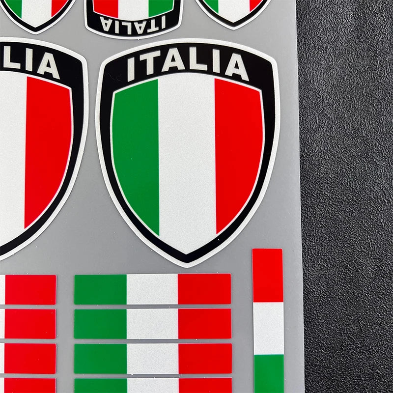 for ITALIA National Flag Sticker  Decal Waterproof Reflective for Car Universal