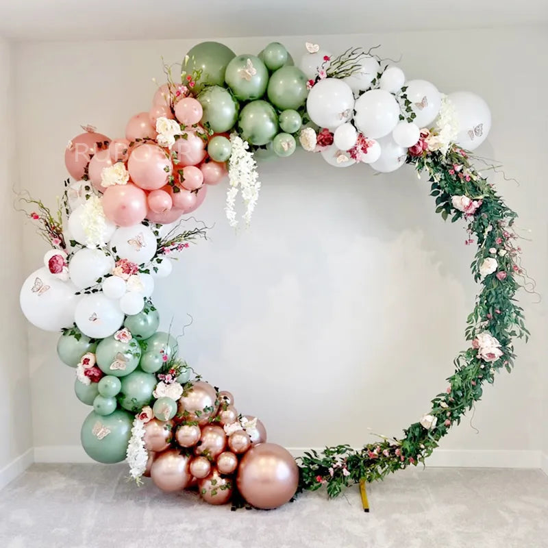 Circular Wedding Decoration Backdrop Arch Stand Birthday Party Balloon Hoop Stand Baby Shower Decorations Frame Balloons Arche