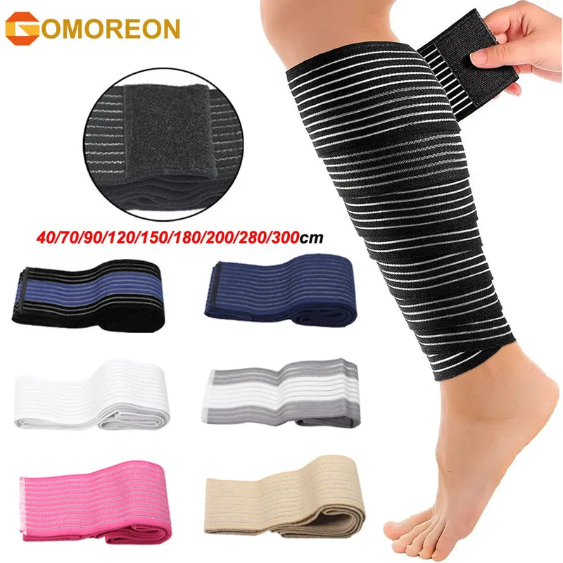 Elastic Calf Compression Bandage Leg Compression Sleeve for Men and Women, Compression Wraps Lower Legs for Stabilising Ligament