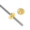 CNC 3D Printer Trapezoidal Screw Rod T5 Lead Screw Thread 5mm Lead 1mm 2mm 4mm Length 100mm 150mm 200mm 250mm with Brass Nut