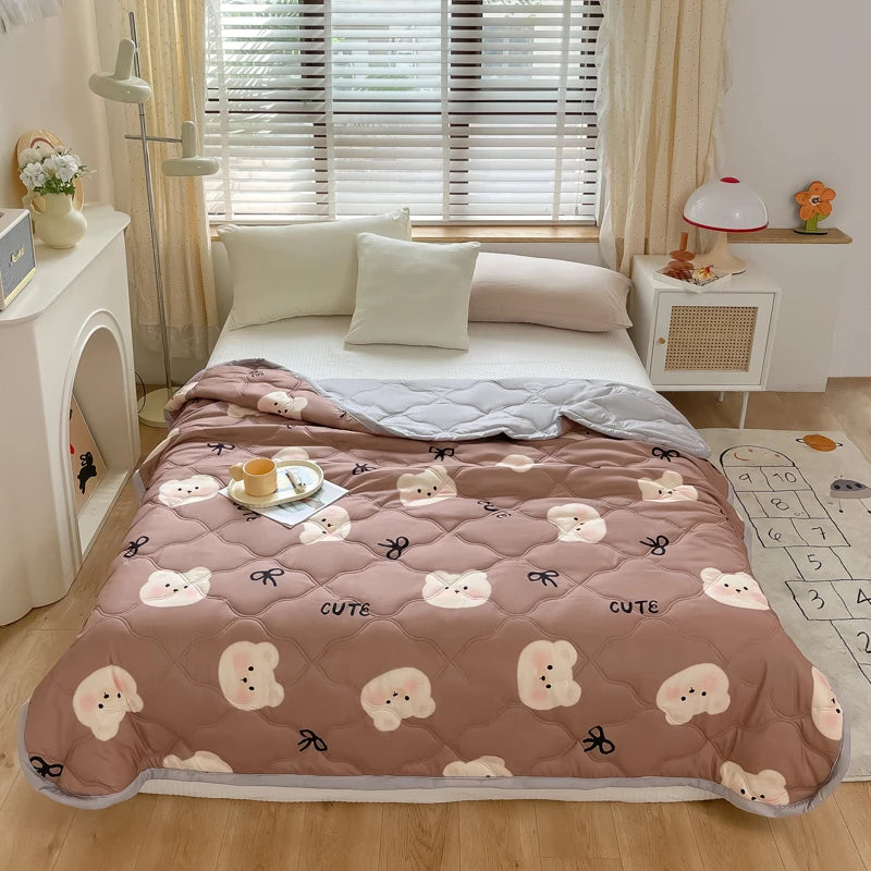 YanYangTian Summer Comforter Quilt Air Conditioning Quilt Bed cover Sheet Quilted Cute Blanket double single bed