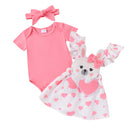 ma&baby 0-18M Easter Newborn Infant Toddler Baby Girl Clothes Sets Romper Rabbit Heart Print Skirt Headband Outfit D05