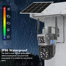 4K 4G SIM Card Dual Lens Solar Cameras 8MP Wireless Surveillance PTZ Battery Camera Color Night Vision PIR Detection  V380 Pro