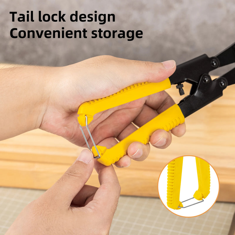 Deli 8in Bolt Cutter Yellow,Heavy-Duty Cutting Tool with Durable Steel Jaws, Ideal for Wires, Bolts, and Chains