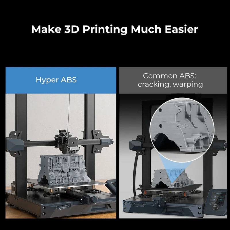 Creality Hyper ABS Filament 1.75mm 3D Printer Filament ABS Designed for High Speed 350mm/s 1kg(2.2lbs)/Spool