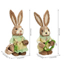 2PCS Straw Rabbit 2025 Easter Bunny Ornament Party Decorations Holiday Home Garden Wedding Decor Crafts Photo Props 25/35cm