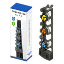 REMANK Cooling Fan PS5 with LED Light PS5 Efficient Cooling System 3-Speed Quiet Cooler Fans for Playstation Console Accessories