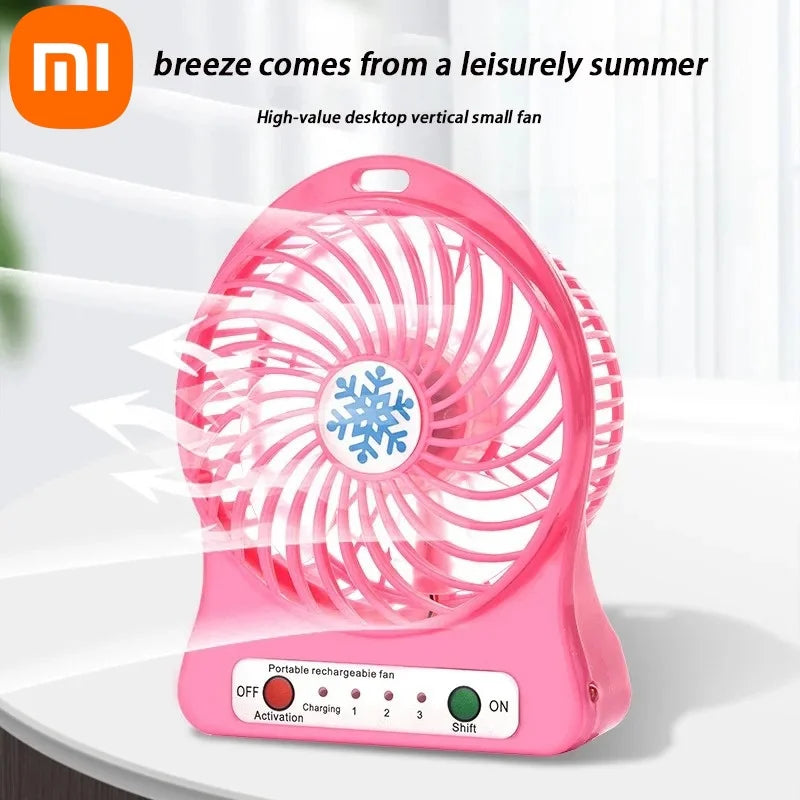 Xiaomi Desktop Fan Portable USB Rechargeable Handhold Light Vertical Hanging Fan Silent Adjustable Wind Speed Hanging Fan Office