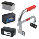 Battery Rack Battery Lifter Carrier Car Battery Carrier with Rubber Pads Auto Battery Carrier Tool Holder for Auto/Truck/RV/Boat