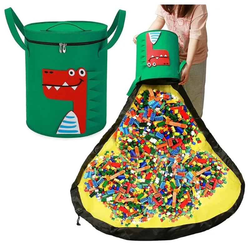 Foldable Toy Storage Basket Kids Toy Organizer Large Portable Dirty Laundry Organizer Clothes Dust Bag Felt Bucket