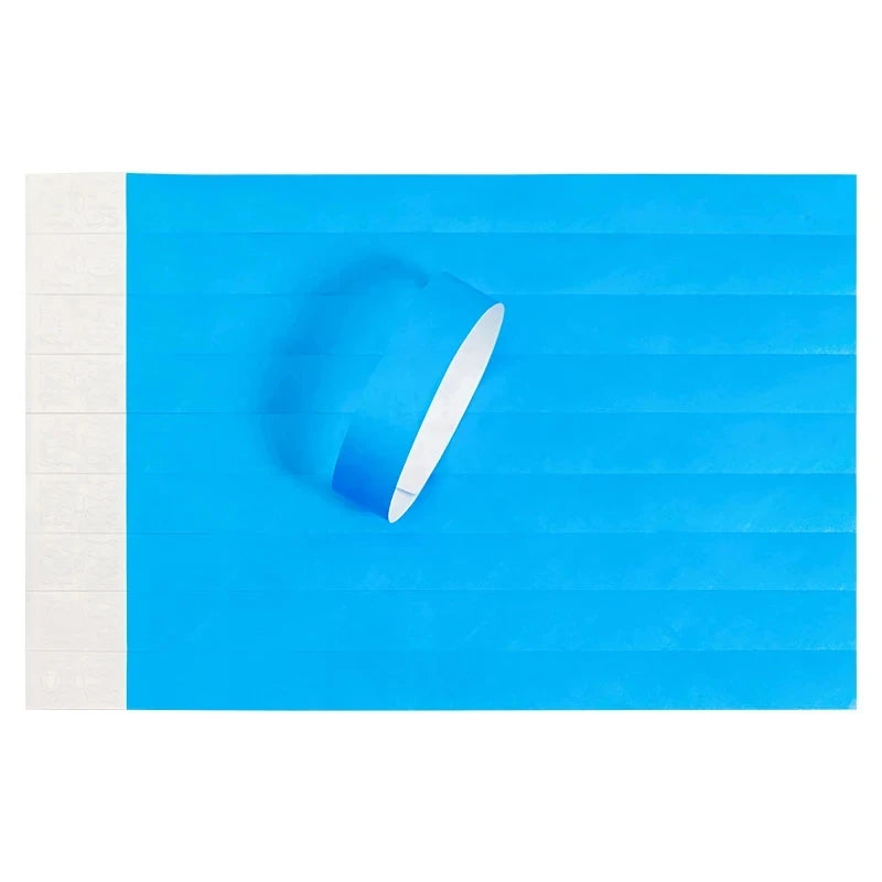 DUBAND 1000 Pcs No Logo Paper 3/4 Inch Wristbands for Event, Sport Wristband, Tyvek ID Festival Paper Bracelet