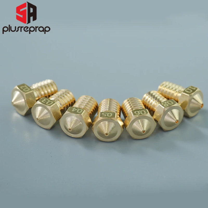 5/10pcs V6 M6 Threaded Nozzle All Metal 0.2/0.3/0.4/0.5/0.6mm for 1.75 Filament E-3-D V5 Anycubic i3 Mega Kobra Hotend Extruder