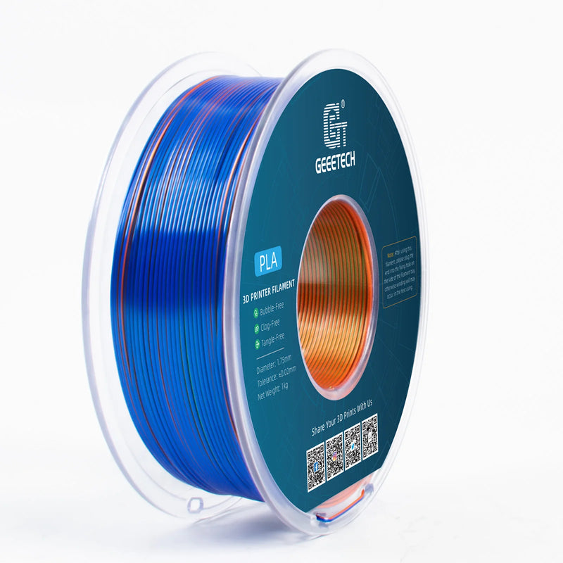 Geeetech Tri Color Silk PLA Filament , 3D Filament 1,75 mm 1KG Spool Wire  (+/-0.03mm) Vacuum packaging, special color