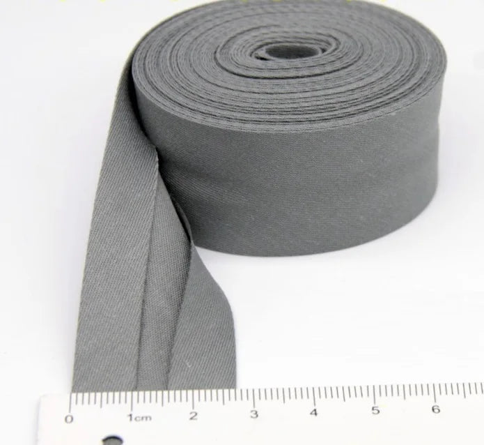 25mm (1“) width Bias Tape 100% Cotton Extra Soft for Baby Cloth Skin-friendly Fablic Bias Binding Tape Ironed Folded 12 yards