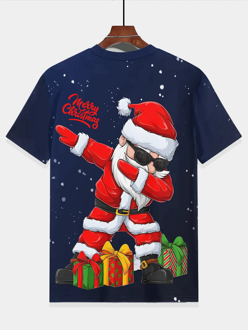 Christmas Santa Claus Children's Clothing Boys T Shirts Top Clothes for Children 2024 Kids Clothes Boy Child Tee Shirt Tops Baby