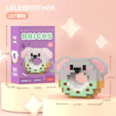 Cartoon Building Block Donut Series Cute Animal Micro-Particle Children's Educational Assembly Toys Children's Day Gift