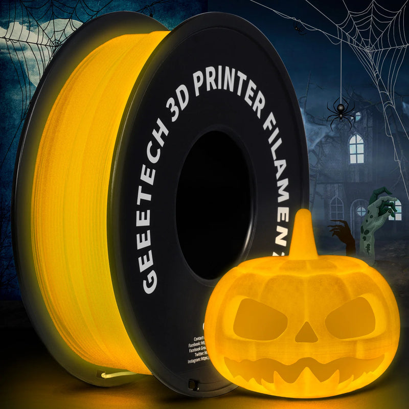 GEEETECH PLA 1.75mm 1kg Glow in dark for 3D P rinting Luminous 8 Colors, Glow pla, Fast shipping, Oversea warehouse