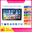 ESSGOO 9Inch 2 DIN Car Stereo Radio Wirless Carplay Android Auto Car Stereo Bluetooth 64G GPS Navigation RDS WiFi USB FM DAB+CAM