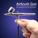 Mini Airbrush Compressor Kit Spray Gun Dual Action Air Brush Paint Model 0.3MM