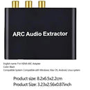 4K HDMI ARC Audio Extractor Digital to Analog Audio Converter ARC To SPDIF Coaxial L/R Stereo 3.5mm Jack Audio Adapter for HDTV