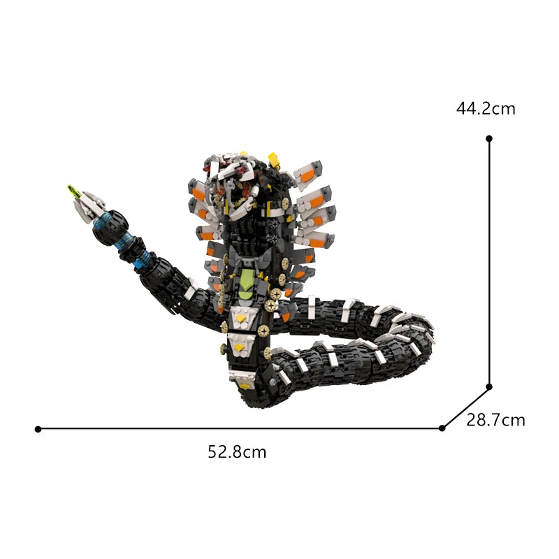 Game Horizon Slitherfang Snake Monster Building Block Kit Zero Figure Thunder Beast Machine Brick Model Toy DIY Kids Toy Gift